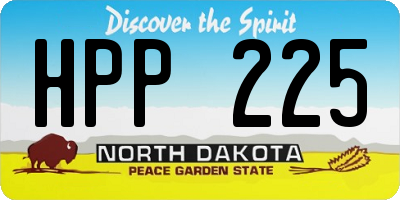 ND license plate HPP225