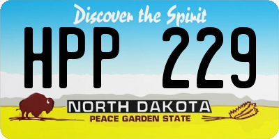 ND license plate HPP229
