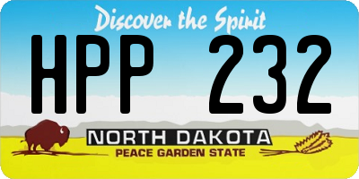 ND license plate HPP232