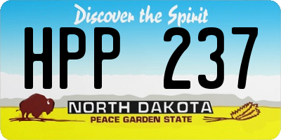 ND license plate HPP237