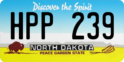 ND license plate HPP239