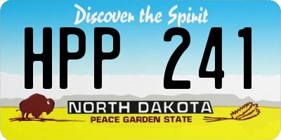 ND license plate HPP241