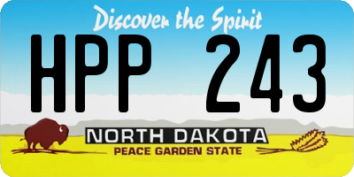 ND license plate HPP243