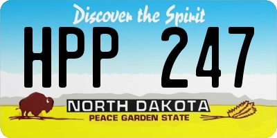ND license plate HPP247