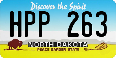 ND license plate HPP263