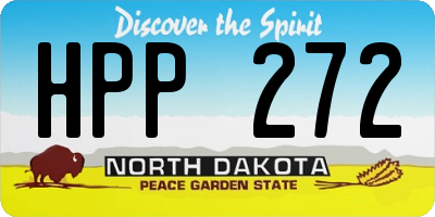 ND license plate HPP272