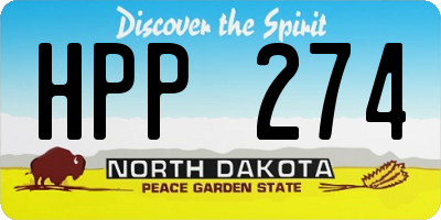 ND license plate HPP274