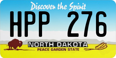 ND license plate HPP276
