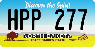 ND license plate HPP277