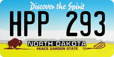 ND license plate HPP293