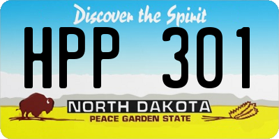 ND license plate HPP301