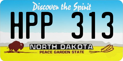 ND license plate HPP313