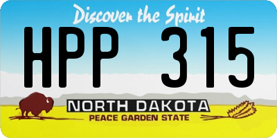 ND license plate HPP315