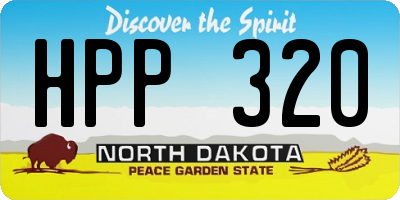 ND license plate HPP320