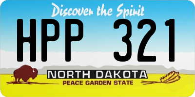 ND license plate HPP321