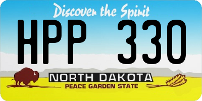 ND license plate HPP330