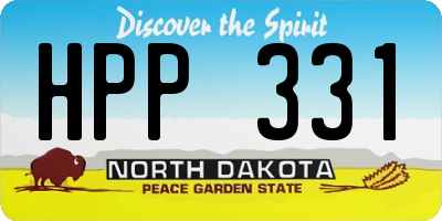 ND license plate HPP331