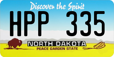 ND license plate HPP335