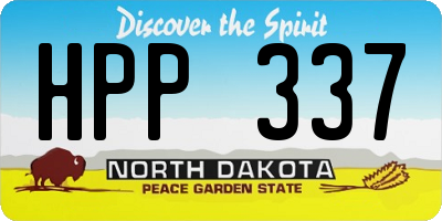 ND license plate HPP337