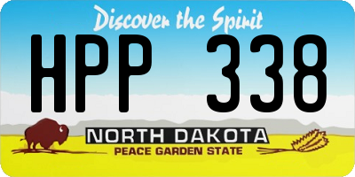 ND license plate HPP338