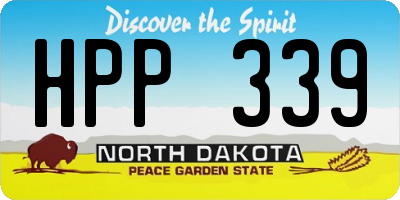 ND license plate HPP339