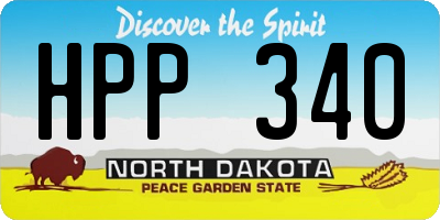 ND license plate HPP340