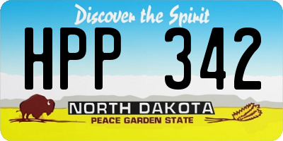 ND license plate HPP342