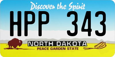ND license plate HPP343