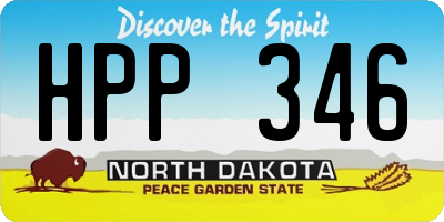 ND license plate HPP346