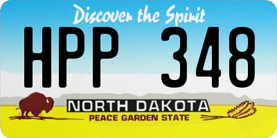 ND license plate HPP348