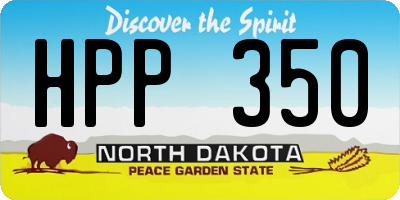 ND license plate HPP350