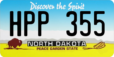 ND license plate HPP355