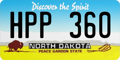 ND license plate HPP360