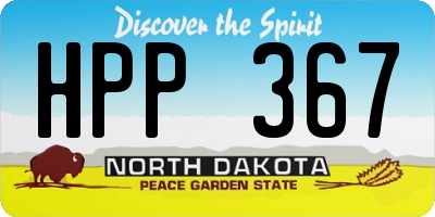ND license plate HPP367