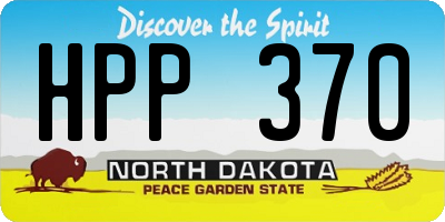 ND license plate HPP370