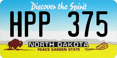 ND license plate HPP375