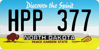 ND license plate HPP377