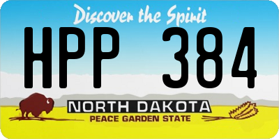 ND license plate HPP384