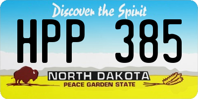 ND license plate HPP385