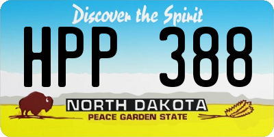 ND license plate HPP388