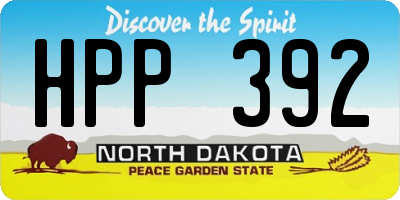 ND license plate HPP392