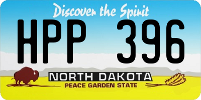 ND license plate HPP396