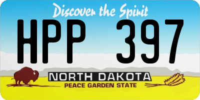 ND license plate HPP397