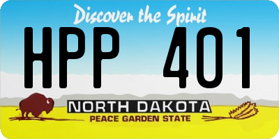 ND license plate HPP401
