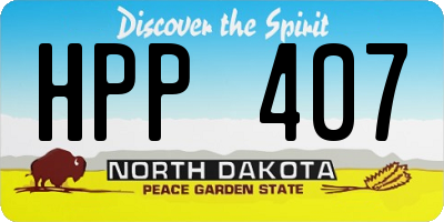 ND license plate HPP407