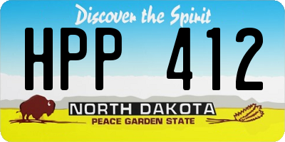 ND license plate HPP412