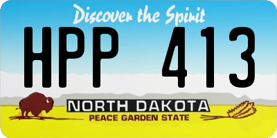 ND license plate HPP413