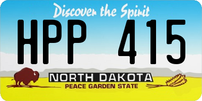 ND license plate HPP415