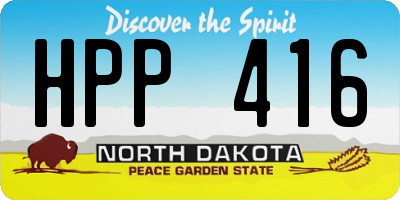 ND license plate HPP416