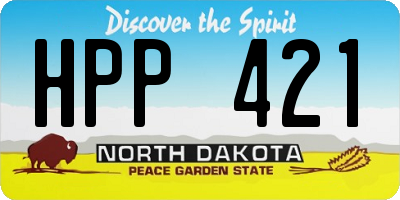 ND license plate HPP421